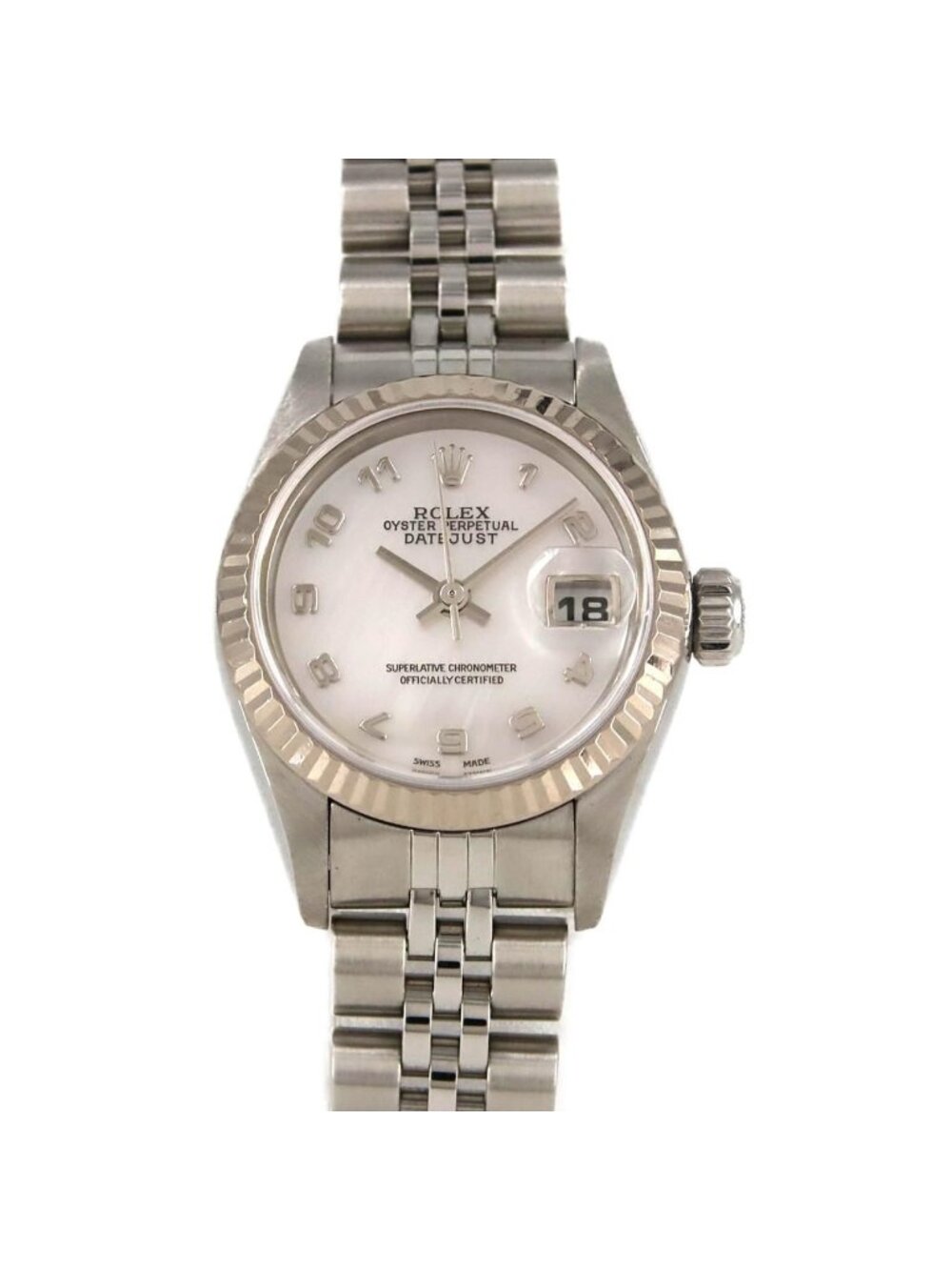 Rolex Datejust Stainless Steel White Gold Automatic Watch